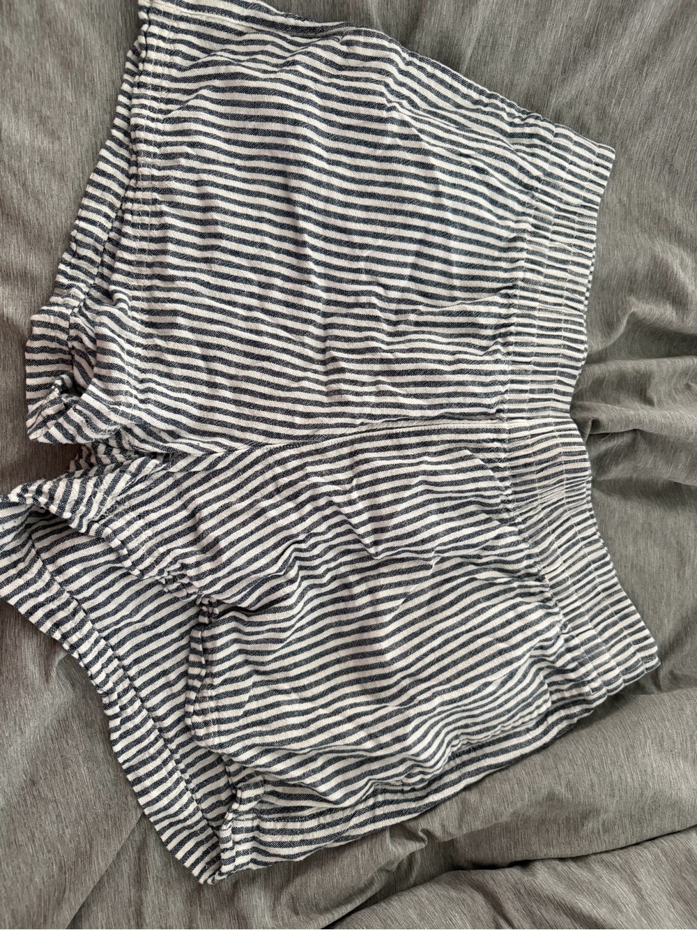 Old Navy Women's Navy and White Striped Athletic Shorts